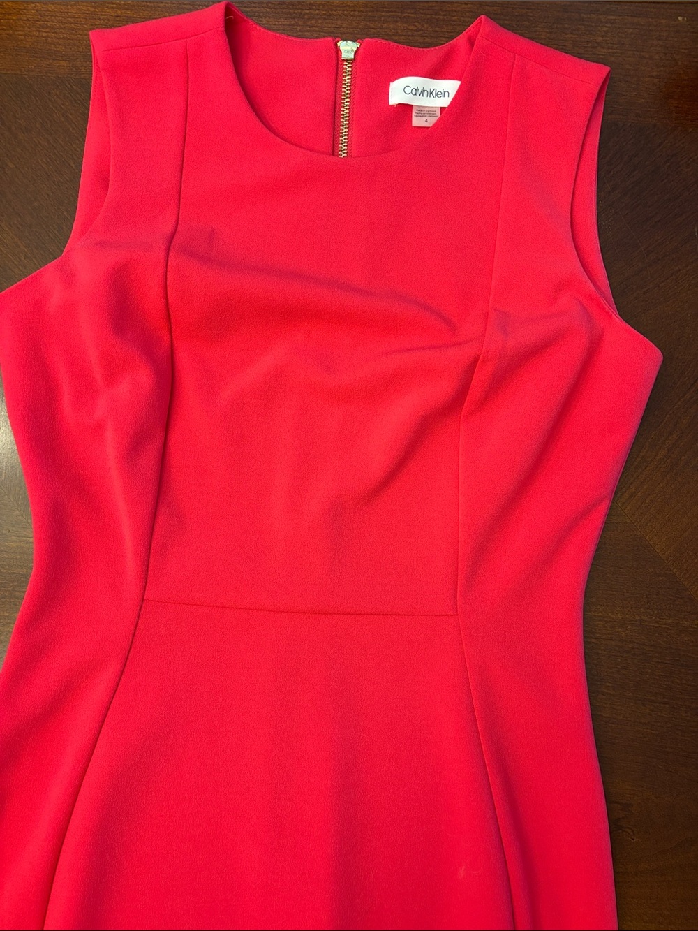 Calvin Klein Hot Pink Sleeveless Sheath Midi Dress - Picture 2 of 7